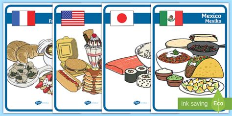Foods around the World Display Posters English/German