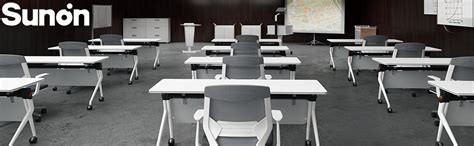 Sunon Diamond Folding Training Table for Meeting Conference (Moon White ...