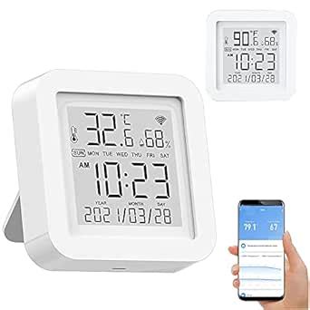 Smart WiFi Temperature Humidity Monitor: TUYA Wireless Temperature ...
