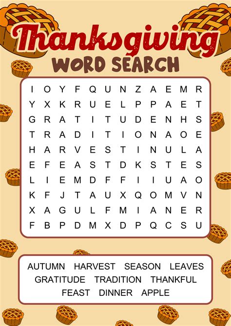 Thanksgiving Word Searches 2nd Grade - 12 Free PDF Printables | Printablee