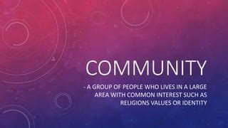 Who Is Your Community 的图像结果