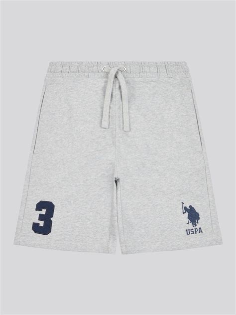 Buy U.S. Polo Assn. Grey Boys 100% Cotton Player 3 Sweat Shorts from ...