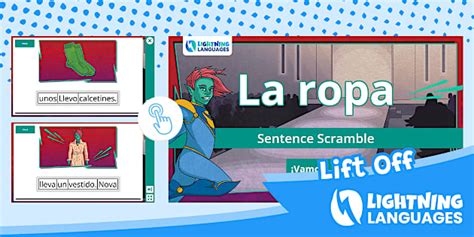 👉 Spanish Clothes Sentence Scramble Game