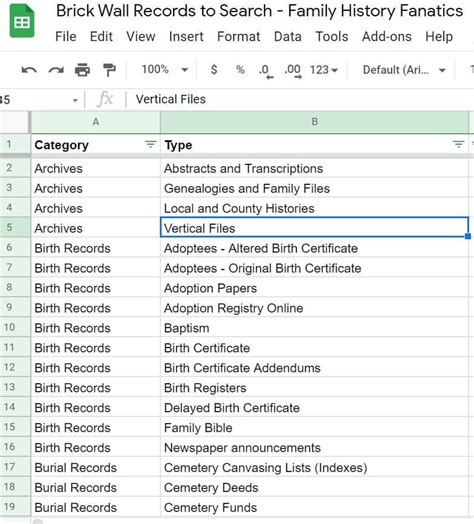 Using Excel for Genealoy Tracking 的图像结果