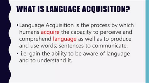 The Theories of Language Acquisition | PPTX