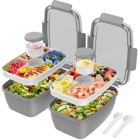 Salad Dressing Salad Cup, Portable Salad Boxes With Fork And Dressing ...