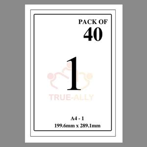 True-Ally A4 Size White Self Adhesive Label/Sticker for Printer (Inject ...