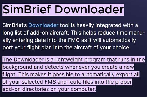 Image result for How to Use Simbrief Downloader