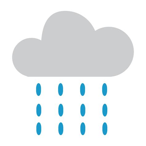 Rainy weather icon, raining cloud, weather forecast icon for rainy ...