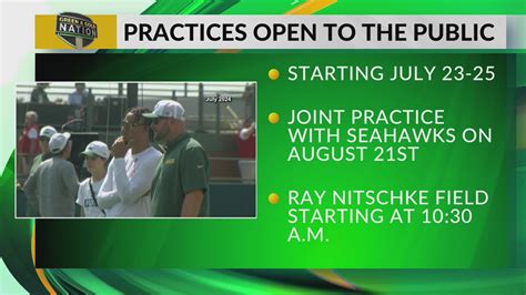 Green Bay Packers announce 2025 Training Camp practice dates open to ...
