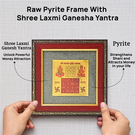 Shree Laxmi Ganesh Pyrite Frame – Wealth, Success & Protection ...