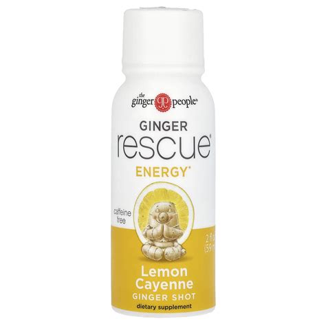 The Ginger People, Ginger Rescue샷, 레몬 카옌, 59ml(2fl oz)
