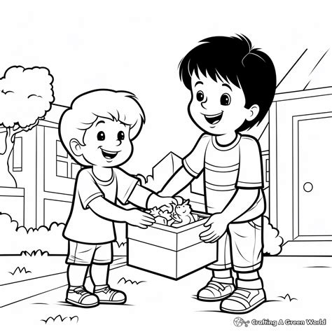 Serving Others Coloring Page