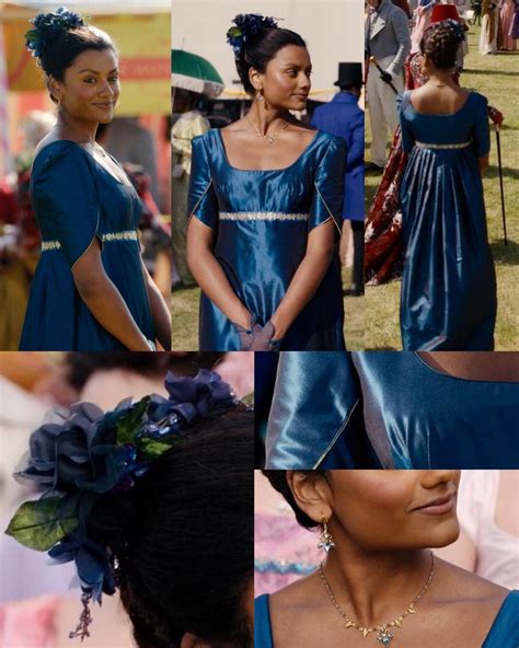 Kate Sharma wearing gorgeous blue and green dresses👗💚 : r/BridgertonNetflix