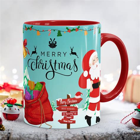 Buy WellWishr Christmas Coffee Mug 330ml - Merry Christmas & Happy New ...