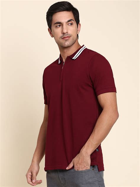Men's Comfortable And Stylish Maroon Casual Polo Tshirt – DENNIS LINGO
