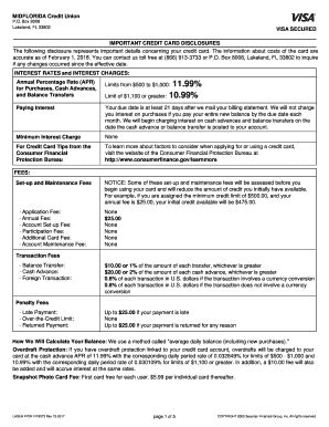 Midflorida Secured Credit Card - Fill Online, Printable, Fillable ...