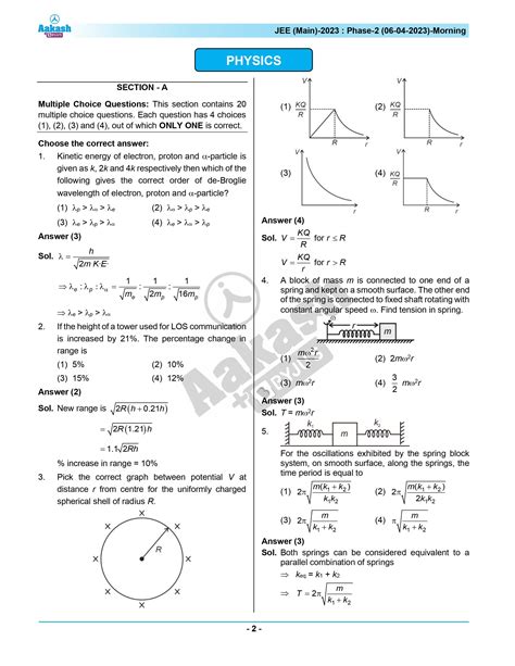 April 6th JEE Mains Question paper with solutions: Memory Based Answers & Solutions for JEE ...