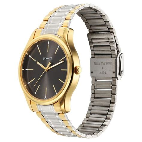 Buy Online Sonata Traditional Essentials Quartz Analog Grey Dial ...
