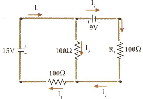 Calculate the currents in the following circuit.