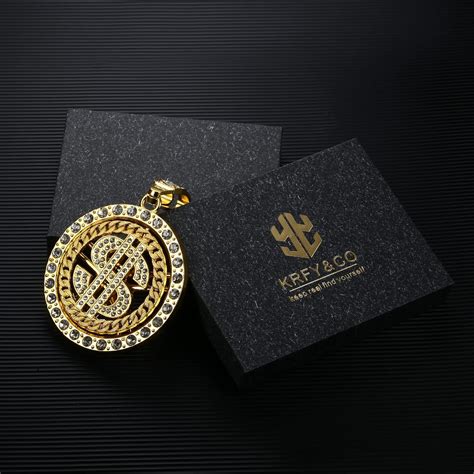 Buy KRFY Gold Money Chain Dollar Sign Necklace for Men Rotatable Rapper ...