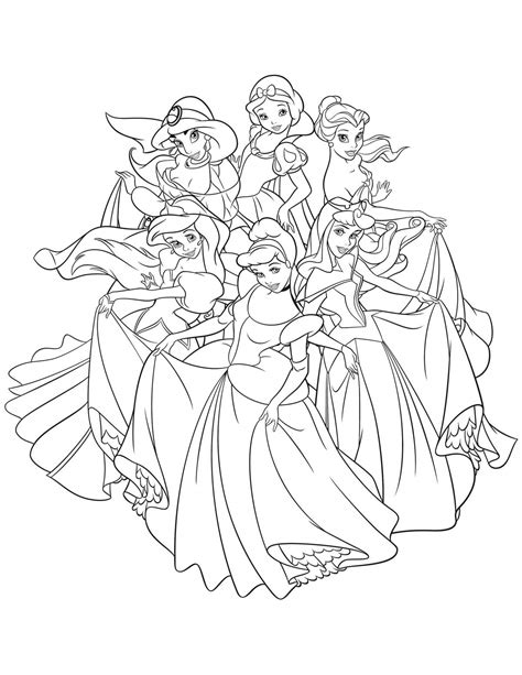 Coloring Pages Of Disney Princesses