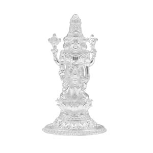 15 Grams Silver Lord Balaji Idol with Goddess Lakshmi Idol | Silver ...