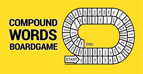 Compound Words Game Board: From Start to Finish, Collect Compound Words - ALL ESL