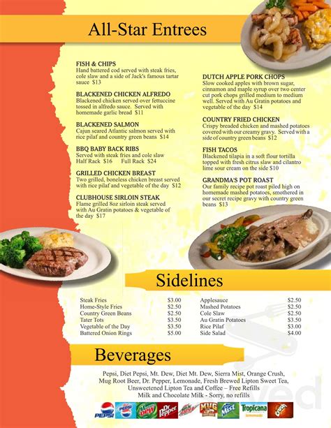 The Clubhouse Sports Grille menu in Monroe, Ohio, USA