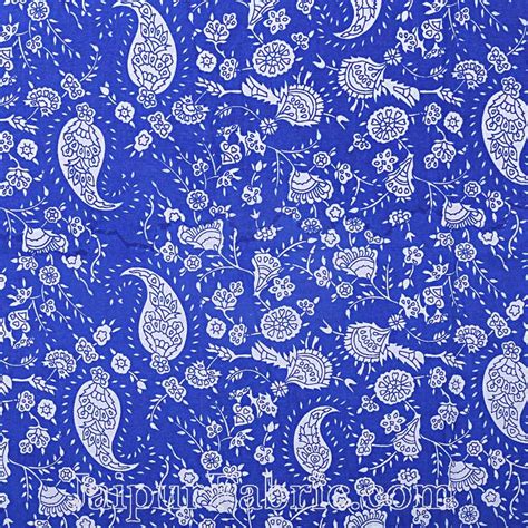 Double Bedsheet Royal Blue Paisley Floral Pattern – JaipurFabric®