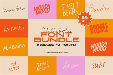 Cute Handwriting Fonts Bundle — Artcoast Studio
