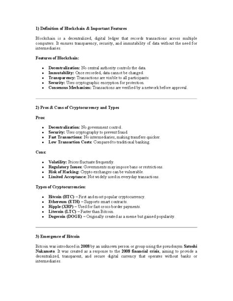 Blockchain Unit 2: Key Features, Types, and Bitcoin Mining Overview ...