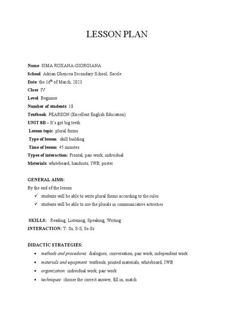 Image result for Sample Lesson Plan for Basic 4