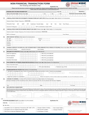 Non-Financial Transaction Form - Blank Fillable Template | Fill Out ...