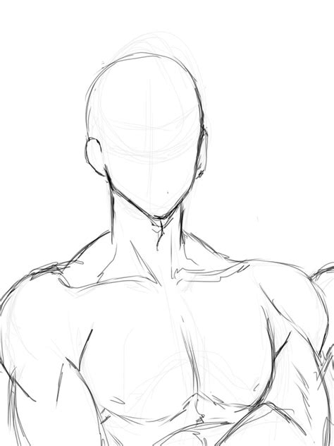 Male Body Base Drawing Reference
