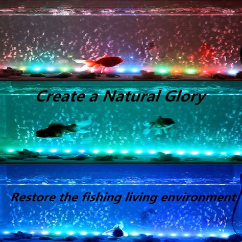 Buy COVOART LED Aquarium Light, 15 inches Fish Tank Light RGB Color ...
