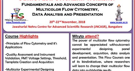 3-Days Flow Cytometry Workshop | Fundamentals and Advanced Concepts of ...