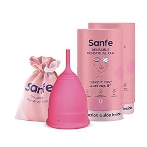 Sanfe Reusable Menstrual Cup with No Rashes, Leakage Or Odor - Premium ...
