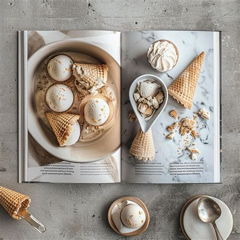 Brochure showcasing various types of ice cream | Premium AI-generated image
