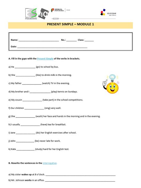 Image result for Present Simple Worksheet PDF
