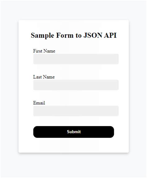 Image result for Fancy HTML Forms Using JSON