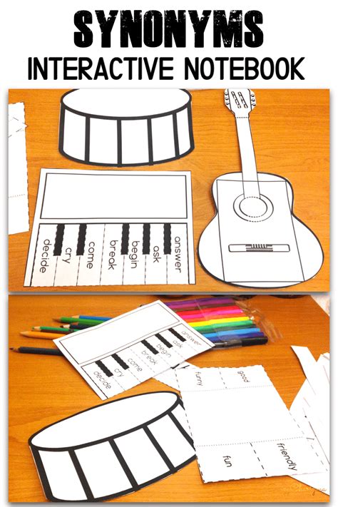 Synonyms Activities | Interactive Notebook | CrazyCharizma