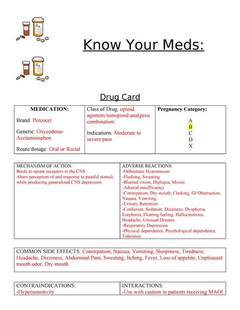 Acetaminophen Drug Card Nursing Implications at Hillary Mccarty blog
