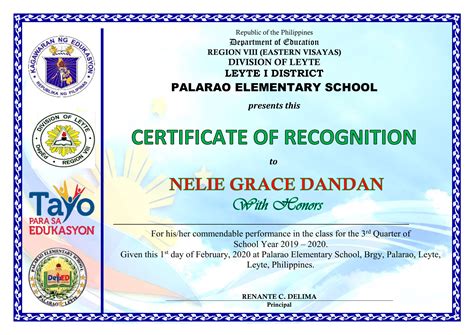 Certificate Template (Character Award) PUPILS v.1