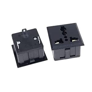 Generic AC Universal Europe EU US UK AU Panel Mount Power Socket Outlet ...
