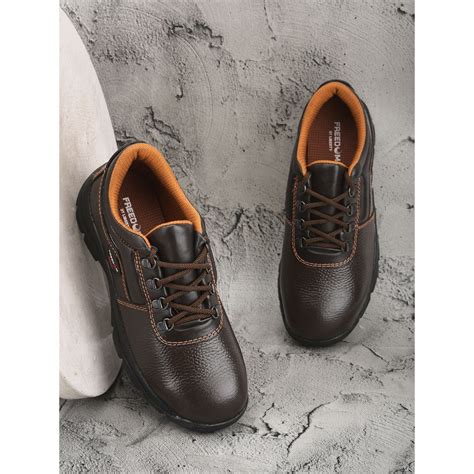 Buy Mens ARMOUR-ST Lacing Brown Safety Shoe By Liberty