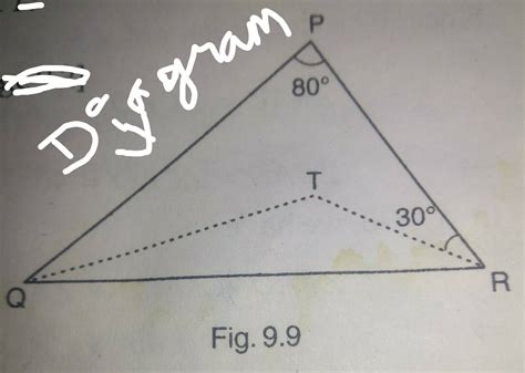 in figure 9.9 TQ and TR are the bisectors of angle Q and angle R ...
