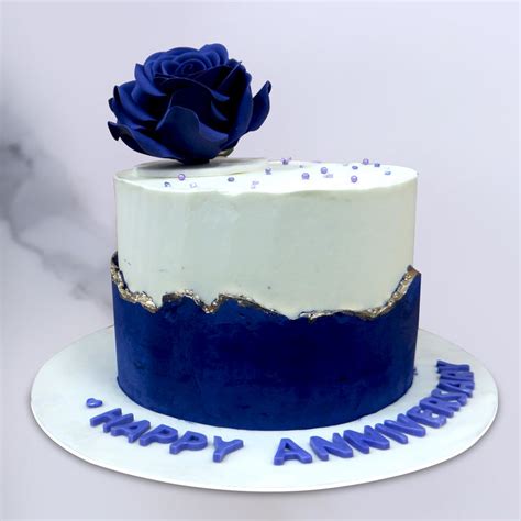 Fault line anniversary cake | Blue rose cake | Order cake in Bangalore ...