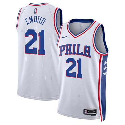 Mens Philadelphia 76ers Joel Embiid 2022/23 Association Edition ...