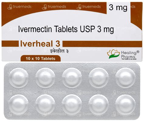 Iverheal 3 Mg Tablet 10 - Uses, Side Effects, Dosage, Price | Truemeds